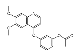 6,7-dimethoxy-4-(3-acetoxyphenoxy)quinoline结构式
