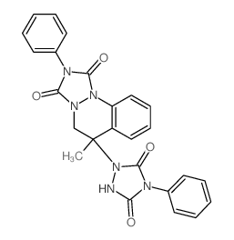 6-(3,5-Dioxo-4-phenyl-1,2,4-triazolidin-1-yl)-6-methyl-2-phenyl-5,6-dihydro-1H-(1,2,4)triazolo(1,2-a)cinnoline-1,3(2H)-dione Structure