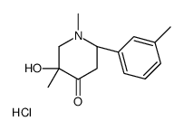 (2S,5R)-5-hydroxy-1,5-dimethyl-2-(3-methylphenyl)piperidin-4-one hydro chloride Structure