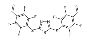 2,5-bis[(4-ethenyl-2,3,5,6-tetrafluorophenyl)sulfanyl]-1,3,4-thiadiazole Structure