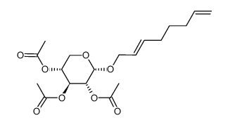 (2'-E)-octa-2',7'-dienyl 2,3,4-tri-O-acetyl-α-D-xylopyranoside结构式