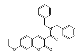 N,N-dibenzyl-7-ethoxy-2-oxochromene-3-carboxamide Structure