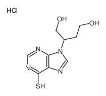 9-(1,4-Dihydroxy-2-butyl)-9H-purine-6-thiol hydrochloride结构式