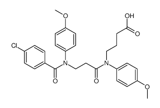 N-(N-(p-Chlorobenzoyl)-2-(p-anisidino)propionyl)-4-(p-anisidino)butyri c acid picture