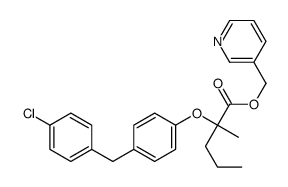 pyridin-3-ylmethyl 2-[4-[(4-chlorophenyl)methyl]phenoxy]-2-methylpentanoate结构式