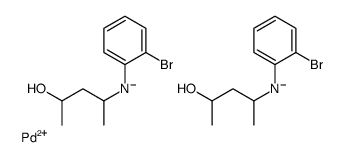 (2-bromophenyl)-(4-hydroxypentan-2-yl)azanide,palladium(2+)结构式