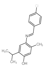 Phenol,4-[[(4-chlorophenyl)methylene]amino]-5-methyl-2-(1-methylethyl)- picture