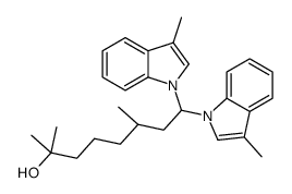 α,α,ε,3-Tetramethyl-η-(3-methyl-1H-indol-1-yl)-1H-indole-1-(1-heptanol) structure