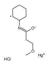 chloro-[2-(3-methoxypropanoylamino)cyclohexyl]mercury Structure