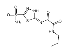 N-propyl-N'-(5-sulfamoyl-1,3,4-thiadiazol-2-yl)oxamide结构式