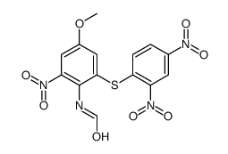 N-[2-(2,4-dinitrophenyl)sulfanyl-4-methoxy-6-nitrophenyl]formamide Structure