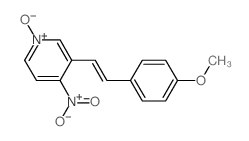 3-[2-(4-methoxyphenyl)ethenyl]-4-nitro-1-oxido-pyridine structure