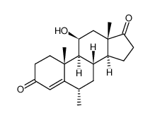 (6S,8S,9S,10R,11S,13S,14S)-11-hydroxy-6,10,13-trimethyl-1,6,7,8,9,10,11,12,13,14,15,16-dodecahydro-3H-cyclopenta[a]phenanthrene-3,17(2H)-dione结构式