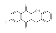 3-benzyl-6-bromo-4-hydroxy-naphthalene-1,2-dione结构式