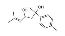 2,4-Dihydroxy-2-(p-tolyl)-6-methyl-hept-5-ene结构式