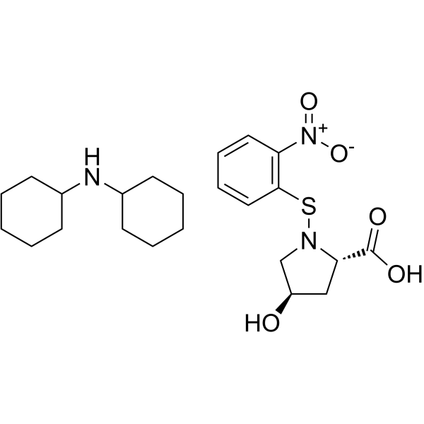 N-O-NITROPHENYLSULFENYL-L-HYDROXYPROLINE DI(CYCLOHEXYL)AMMONIUM SALT Structure