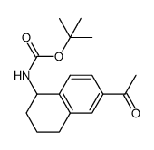 tert-butyl N-(6-acetyltetralin-1-yl)carbamate结构式