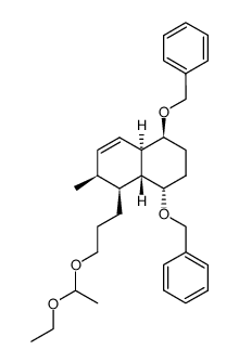 5β,8α-dibenzyloxy-2β-methyl-1β-[3-(1-ethoxyethoxy)propyl]-1,2,4aα,5,6,7,8,8aβ-octahydronaphthalene结构式