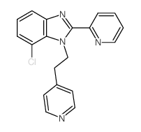 1H-Benzimidazole,7-chloro-2-(2-pyridinyl)-1-[2-(4-pyridinyl)ethyl]-结构式