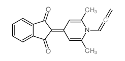 1H-Indene-1,3(2H)-dione,2-[2,6-dimethyl-1-(1,2-propadien-1-yl)-4(1H)-pyridinylidene]- Structure