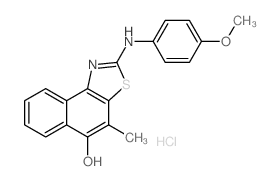 Naphtho[1,2-d]thiazol-5-ol,2-[(4-methoxyphenyl)amino]-4-methyl-, hydrochloride (1:1)结构式