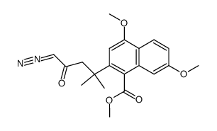 2-(4-Diazo-1,1-dimethyl-3-oxo-butyl)-4,7-dimethoxy-naphthalene-1-carboxylic acid methyl ester结构式