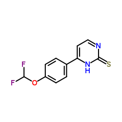 4-(4-DIFLUOROMETHOXY-PHENYL)-PYRIMIDINE-2-THIOL结构式