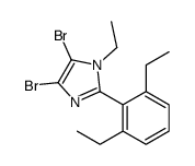 4,5-dibromo-2-(2,6-diethylphenyl)-1-ethylimidazole结构式