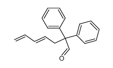 (E)-2,2-diphenylhepta-4,6-dienal结构式