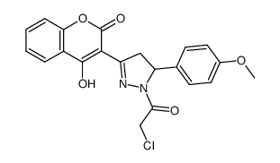 3-[1-(2-Chloro-acetyl)-5-(4-methoxy-phenyl)-4,5-dihydro-1H-pyrazol-3-yl]-4-hydroxy-chromen-2-one Structure