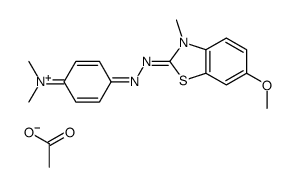 2-[[4-(dimethylamino)phenyl]azo]-6-methoxy-3-methylbenzothiazolium acetate结构式