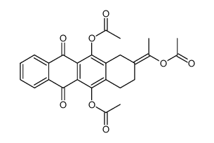 2-(1-acetoxyethylidene)-6,11-dioxo-1,2,3,4,6,11-hexahydrotetracene-5,12-diyl diacetate结构式