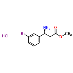 (R)-3-氨基-3-(3-溴苯基)丙酸甲酯盐酸盐结构式