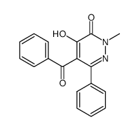 5-benzoyl-4-hydroxy-2-methyl-6-phenylpyridazin-3(2H)-one结构式