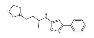 3-phenyl-N-(4-pyrrolidin-1-ylbutan-2-yl)-1,2-oxazol-5-amine结构式