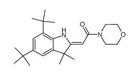 (5,7-di-tert-butyl-3,3-dimethyl-2-indolinylidene)acetic acid morpholide结构式