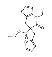 bis-[2]thienylmethyl-malonic acid diethyl ester结构式