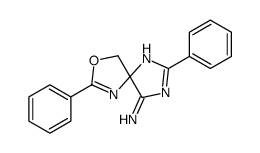 2,7-diphenyl-3-oxa-1,6,8-triazaspiro[4.4]nona-1,6,8-trien-9-amine结构式
