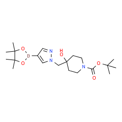 4-羟基-4-{[4-(四甲基-1,3,2-二氧杂硼硼烷-2-基)-1H-吡唑-1-基]甲基}哌啶-1-甲酸叔丁酯图片