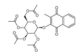 3-methyl-2-(tetra-O-acetyl-β-D-glucopyranosyloxy)-1,4-naphthoquinone Structure