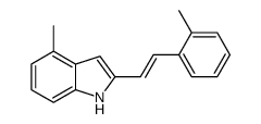 4-methyl-2-[2-(2-methylphenyl)ethenyl]-1H-indole结构式
