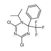 4,6-Dichloro-1-isopropyl-2-phenyl-2-trifluoromethyl-1,2-dihydro-[1,3,5]triazine Structure