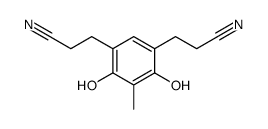 3-[5-(2-cyanoethyl)-2,4-dihydroxy-3-methylphenyl]propanenitrile Structure