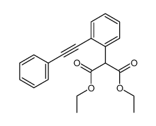 diethyl 2-(2-(2-phenylethynyl)phenyl) malonate Structure