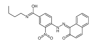 N-butyl-3-nitro-4-[2-(2-oxonaphthalen-1-ylidene)hydrazinyl]benzamide结构式