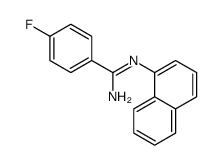 4-fluoro-N'-naphthalen-1-ylbenzenecarboximidamide结构式