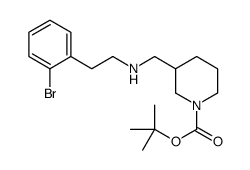 1-Boc-3-([2-(2-溴-苯基)-乙基氨基]-甲基)-哌啶结构式