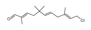 (2E,6E,9E)-11-chloro-2,5,5,9-tetramethylundeca-2,6,9-trienal结构式