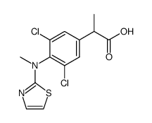 2-<3,5-dichloro-4-(N-methyl-N-thiazol-2-ylamino)phenyl>propionic acid结构式