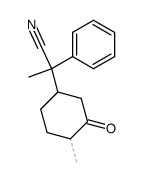 phenyl-1'cyano-1'trimethyl-1',3,6 cyclohexanone Structure